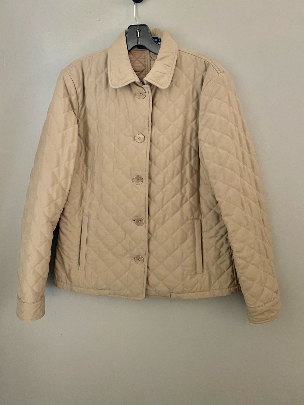 Ralph Lauren Beige Quilted Diamond Jacket